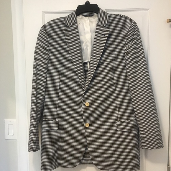 Summer Brooks Brothers sport jacketsize 42R black and white check plaid